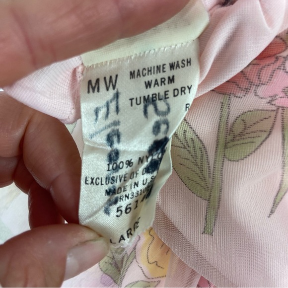 Vintage house dress floral flowers garden party lined netted maxi dress. Large - Picture 11 of 14